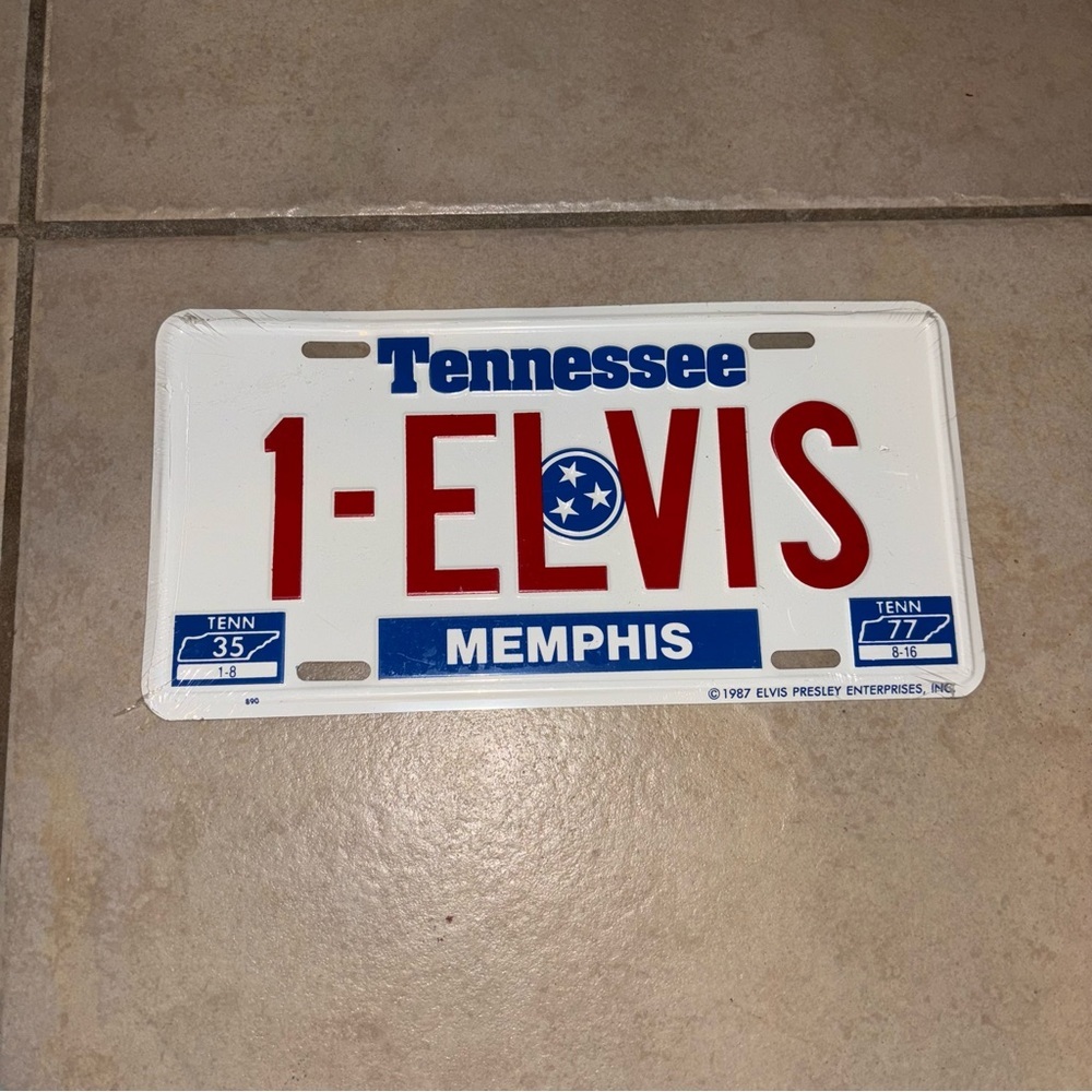 1-Elvis Booster License Plate Memphis Tennessee Presley Graceland